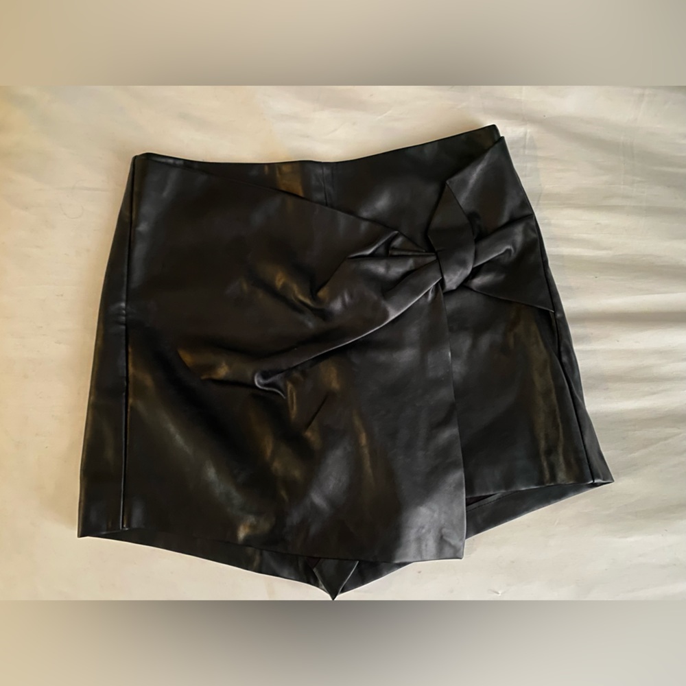 Zara leather skort